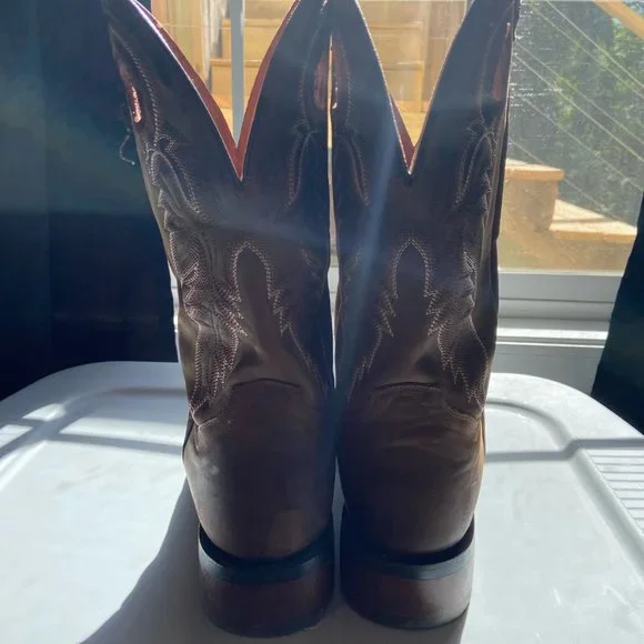 Dan Post Men's Abram Western Tan Leather Boots; Size 12